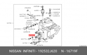 Прокладка 19253-2J620 NISSAN