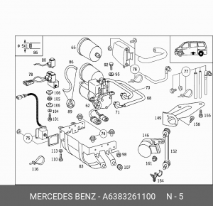 Амортизатор подвески A6383261100 MERCEDES BENZ
