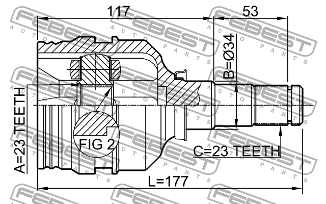 ШРУС 0111-ZZE120 FEBEST