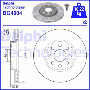 Тормозной диск BG4004 DELPHI