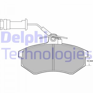 Комплект тормозных колодок, диско LP444 DELPHI