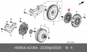 Диск сцепления 22200P02020 HONDA