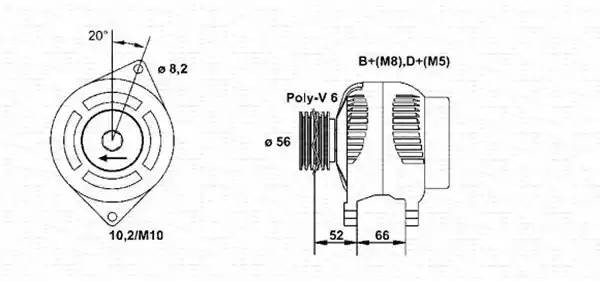 Генератор 943355057010 MAGNETI MARELLI