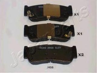 Комплект тормозных колодок, диско PPH08AF JAPAN PARTS GROUP