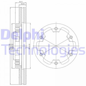 Тормозной диск BG3422 DELPHI