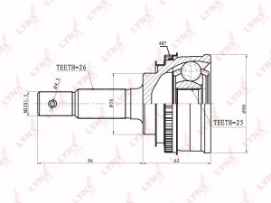 ШРУС CO-7525A LYNXAUTO