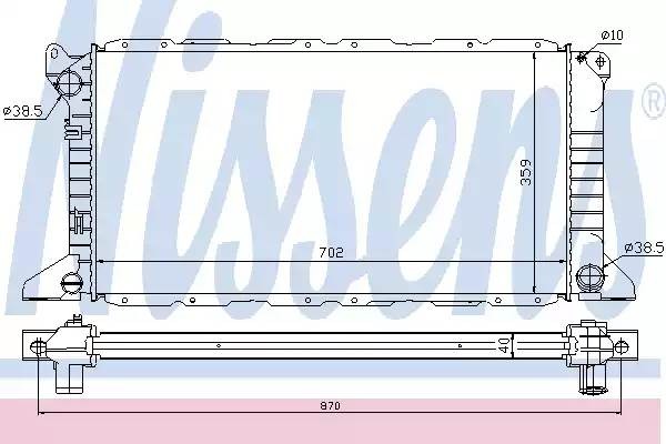 Радиатор, охлаждение двигател 62057A NISSENS