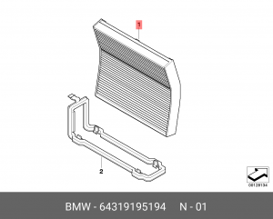 Фильтр салона 64 31 9 195 194 BMW