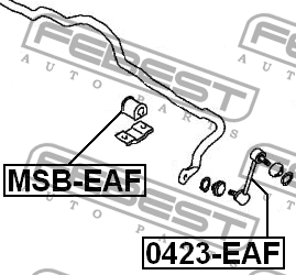Втулка стабилизатора MSB-EAF FEBEST