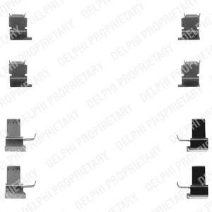Комплектующие, колодки дискового тормоза LX0259 DELPHI