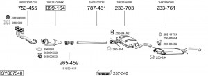Средний глушитель выхлопных газов 287715 BOSAL