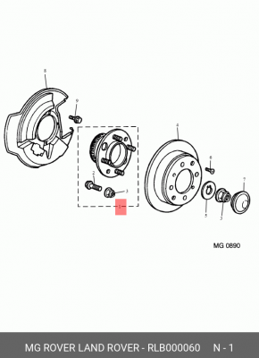 Комплект подшипника ступицы колеса RLB000060 MG ROVER LAND ROVER