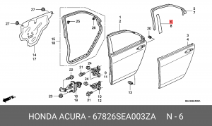 Деталь 67826SEA003ZA HONDA
