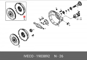Комплект сцепления 1903892 IVECO