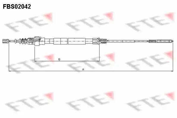 Трос, стояночная тормозная система FBS02042 FTE