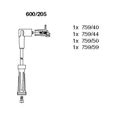 Ккомплект проводов зажигания 600205 BREMI