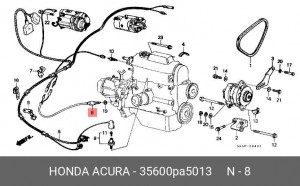 Выключатель, фара заднего хода 35600PA5013 HONDA