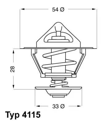 Термостат, охлаждающая жидкость 411592D WAHLER
