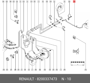 Трубка вакуумная тормозной системы 8200337473 RENAULT