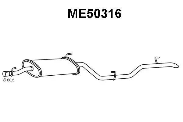 Глушитель выхлопных газов конечный ME50316 VENEPORTE