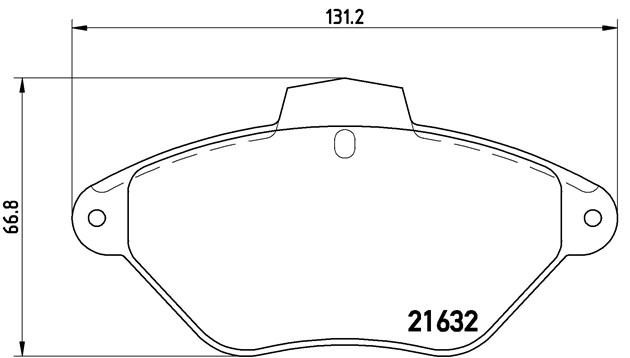 Комплект тормозных колодок, диско P61053 BREMBO