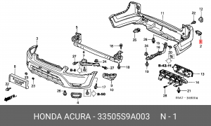 Светоотражатель - катафот 33505S9A003 HONDA