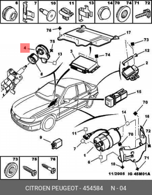 Датчик угла поворота 4545 84 CITROEN PEUGEOT