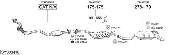 Выпускной трубопровод 886259 BOSAL
