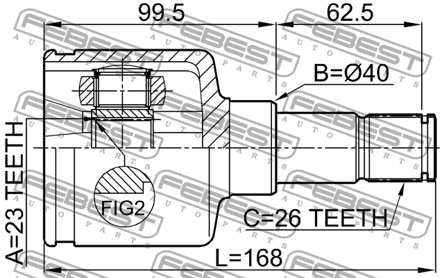 ШРУС 2111CB420LH FEBEST