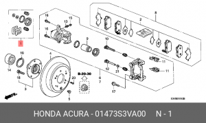 Суппорт тормозной (ремкомплект) 01473S3VA00 HONDA