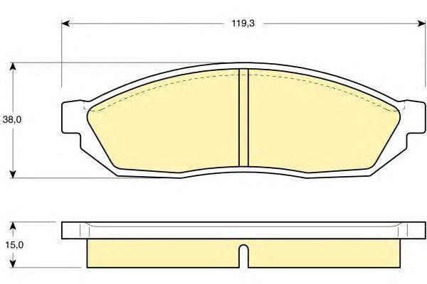 Комплект тормозных колодок, диско 6102549 GIRLING