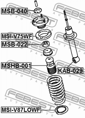 Пыльник амортизатора подвески MSHB-001 FEBEST
