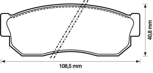 Комплект тормозных колодок, диско 572206B BENDIX JURID