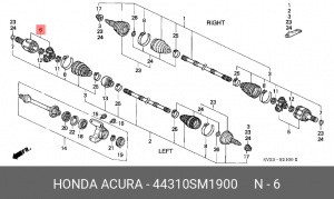 ШРУС 44310SM1900 HONDA
