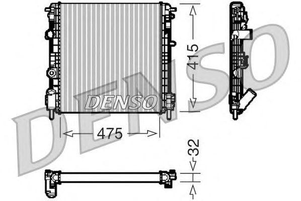 Радиатор, охлаждение двигател DRM23014 DENSO