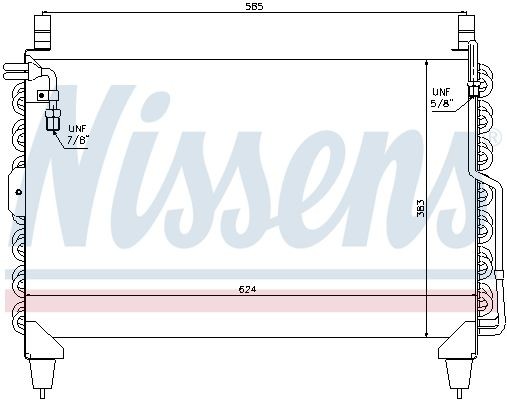 Конденсатор, кондиционер 94398 NISSENS