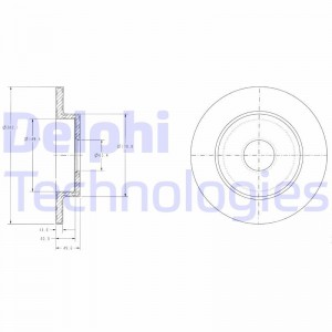 Тормозной диск BG3761 DELPHI