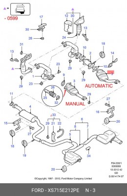 Катализатор XS71-5E212-PE FORD