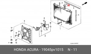 Крышка, радиатор 19045-PV1-015 HONDA