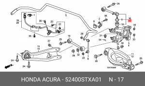 Рычаг подвески 52400STXA01 HONDA