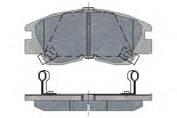 Комплект тормозных колодок, диско SP222 SCT