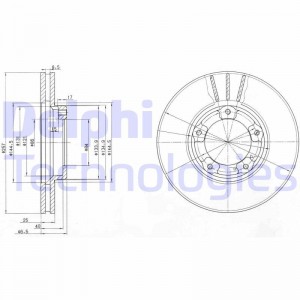 Тормозной диск BG2423 DELPHI