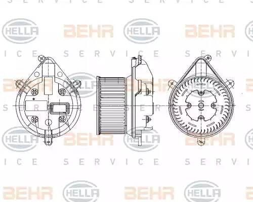 Электродвигатель, вентиляция салона 8EW009159141 HELLA