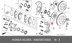 Комплект подшипника ступицы колеса 44600S10000 HONDA