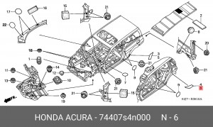 Деталь 74407S4N000 HONDA