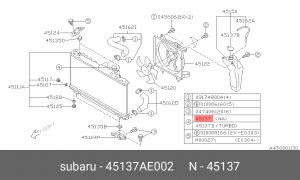Крышка расширительного бачка системы охлаждения 45137-AE002 SUBARU