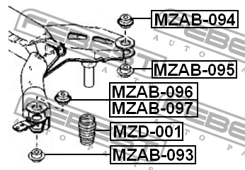 Отбойник амортизатора подвески MZD-001 FEBEST
