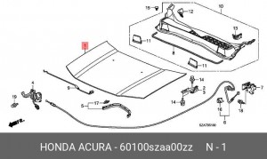 Капот 60100SZAA00ZZ HONDA