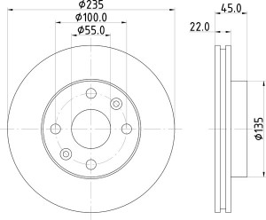 Тормозной диск MDC1793 MINTEX