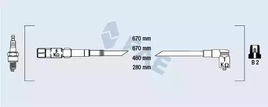 Ккомплект проводов зажигания 85879 FAE